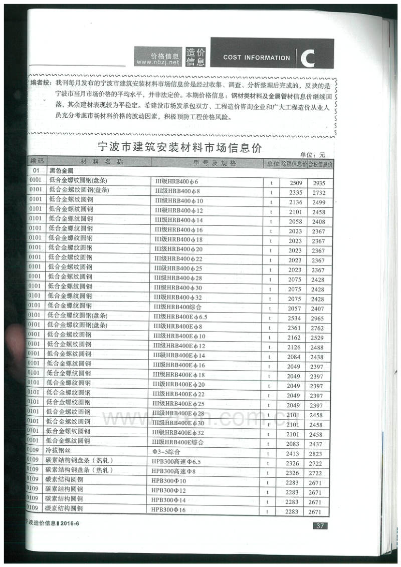 2016年6月 宁波造价信息.pdf_第2页