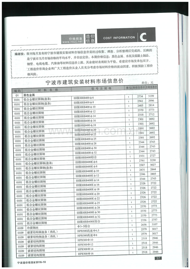 2016年10月 宁波造价信息综合版.pdf_第2页