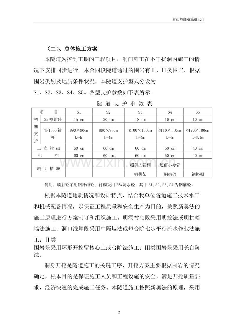 云南青山岭公路隧道施工组织设计方案.doc_第2页