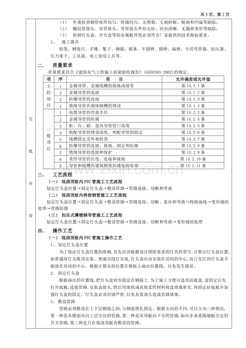 现浇顶板内管路敷设工程技术交底.doc_第2页