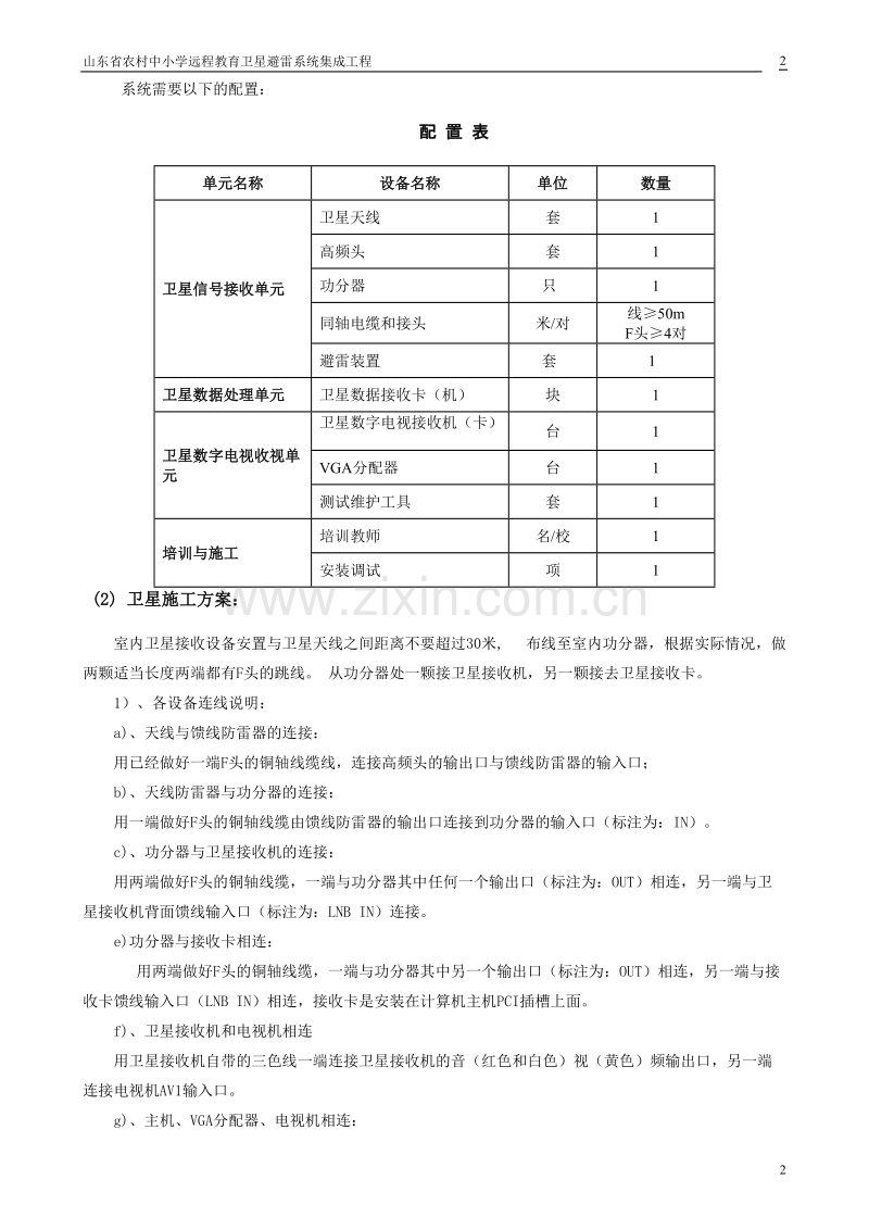 山东省农村中小学远程教育卫星避雷系统集成工程施工方案.doc_第2页