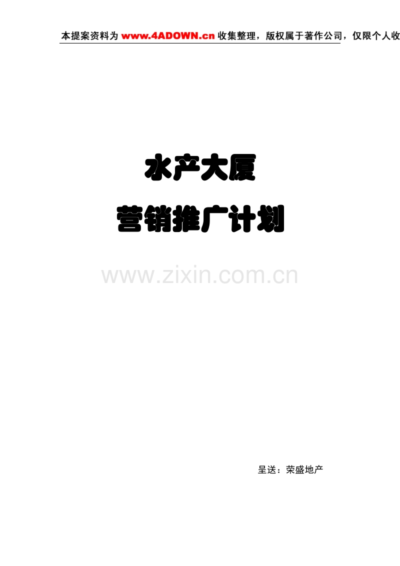 水产大厦整体营销推广计划.doc_第1页