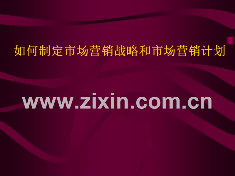 营销战略制定和营销计划.ppt_第1页