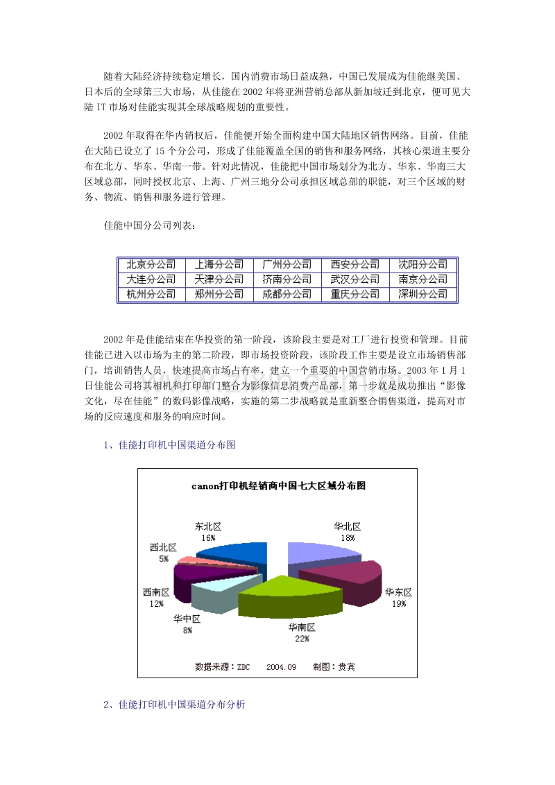 佳能打印机中国销售渠道分析报告.doc_第2页