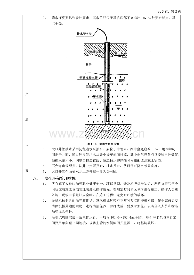 无砂大孔混凝土管井降水工程技术交底.doc_第2页