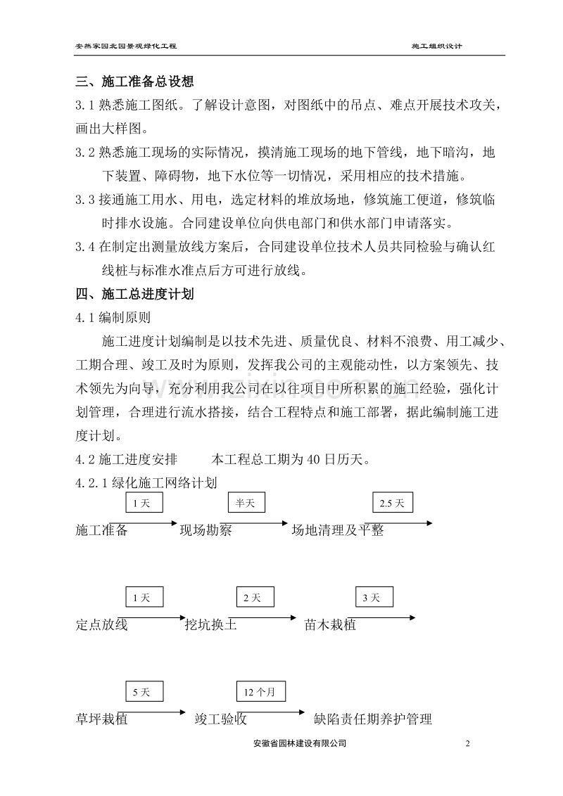 安然家园北园景观绿化工程施工组织设计方案.doc_第2页