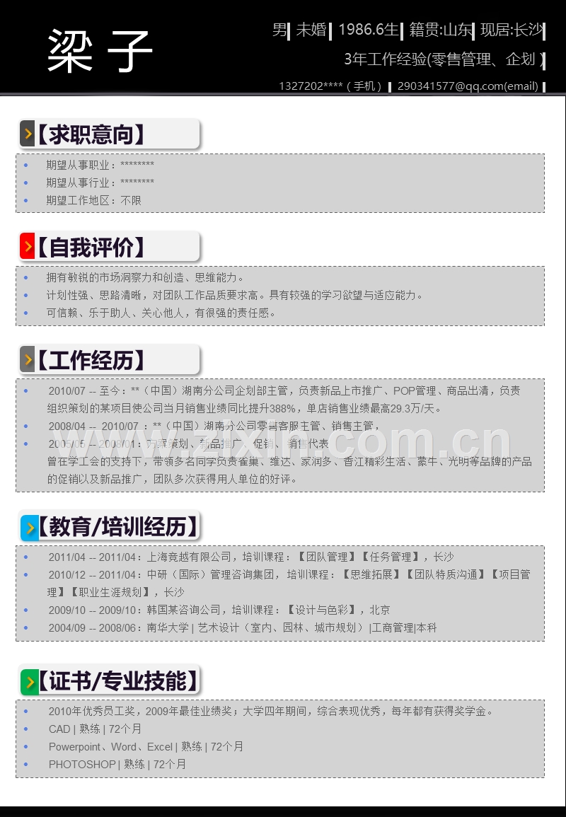 单页面个人简历.ppt_第1页