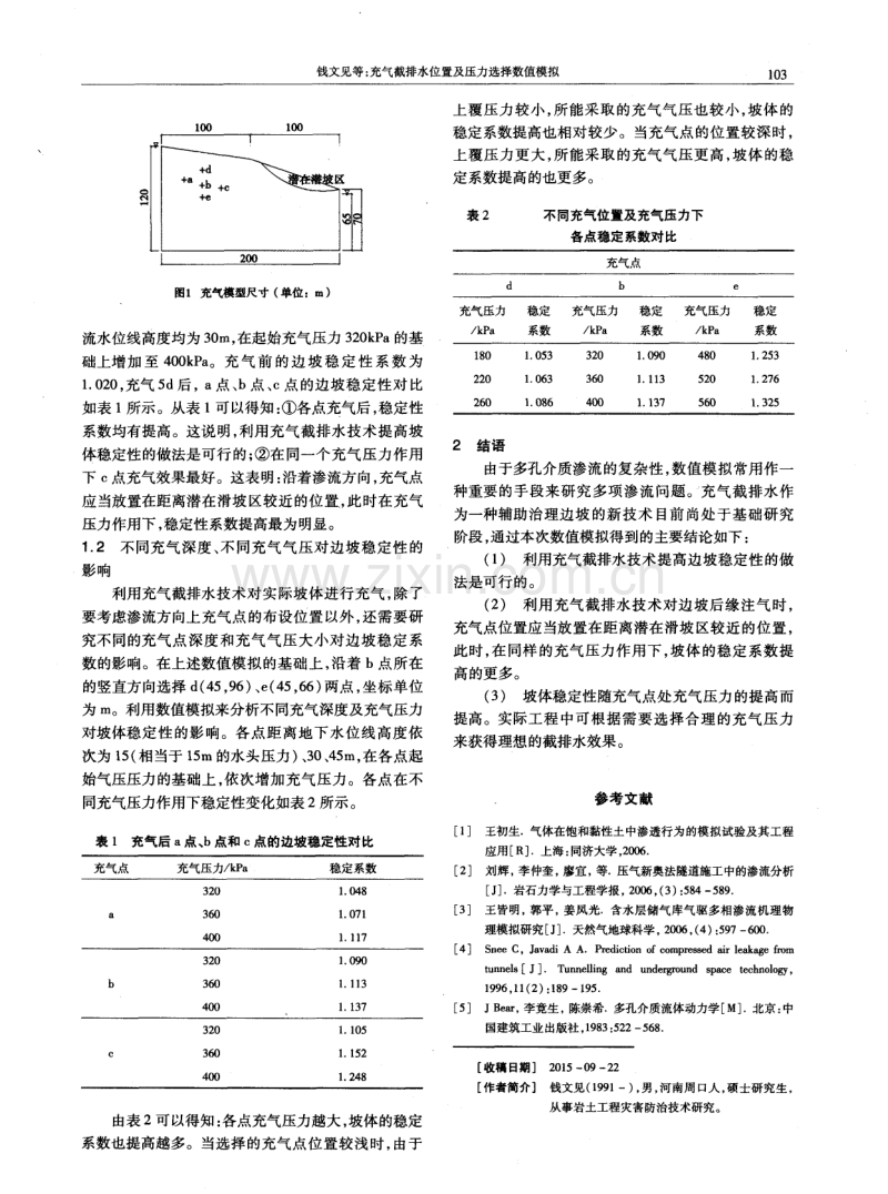 充气截排水位置及压力选择数值模拟.pdf_第2页
