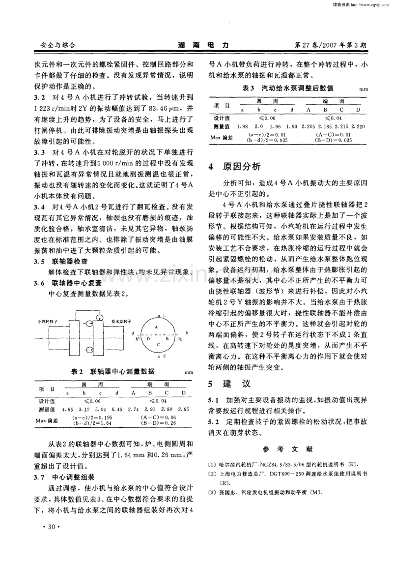 给水泵汽轮机振动大跳闸的原因分析及处理.pdf_第2页