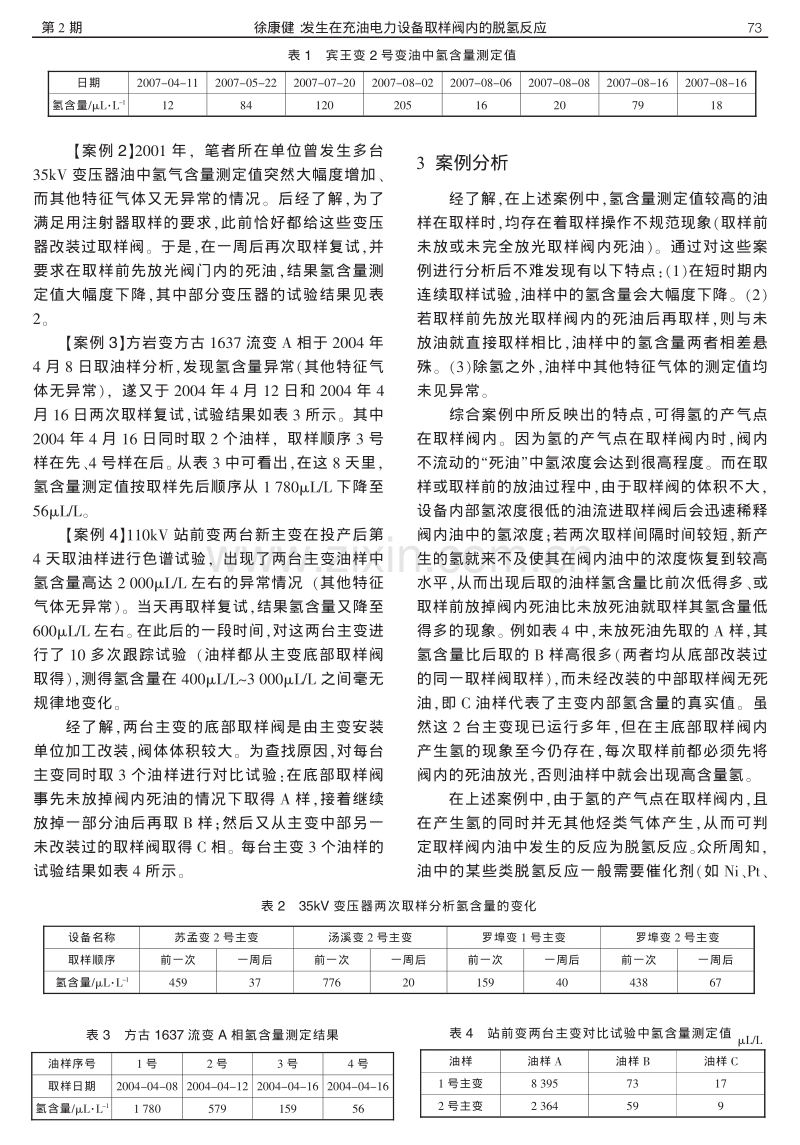 发生在充油电力设备取样阀内的脱氢反应.pdf_第2页