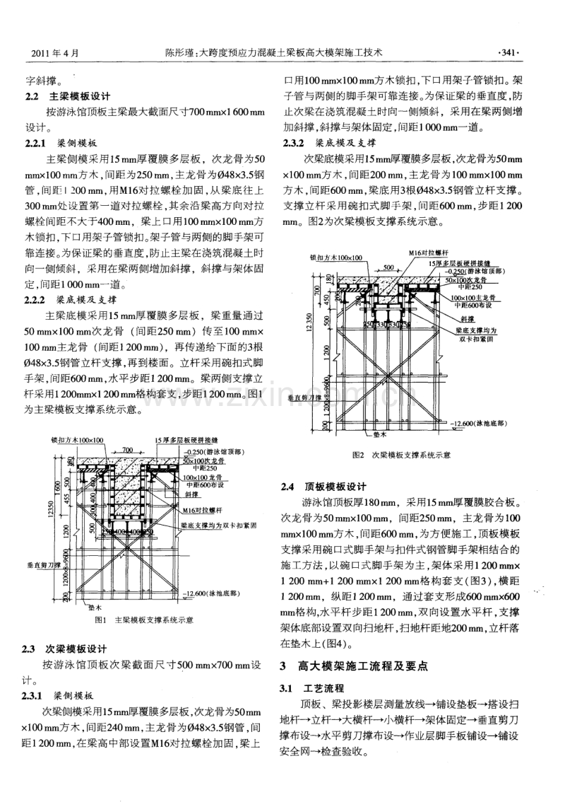 大跨度预应力混凝土梁板高大模架施工技术.pdf_第2页