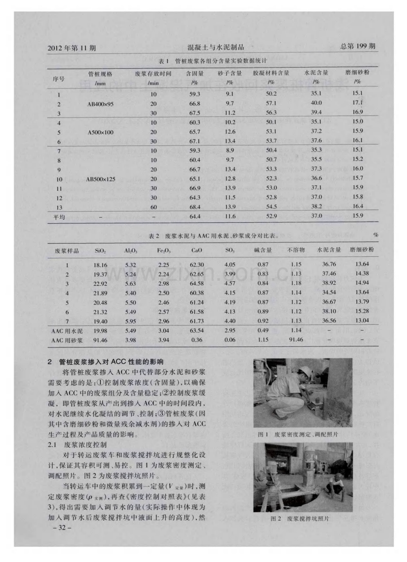 浅析管桩废浆回收在加气混凝土中的应用.pdf_第2页