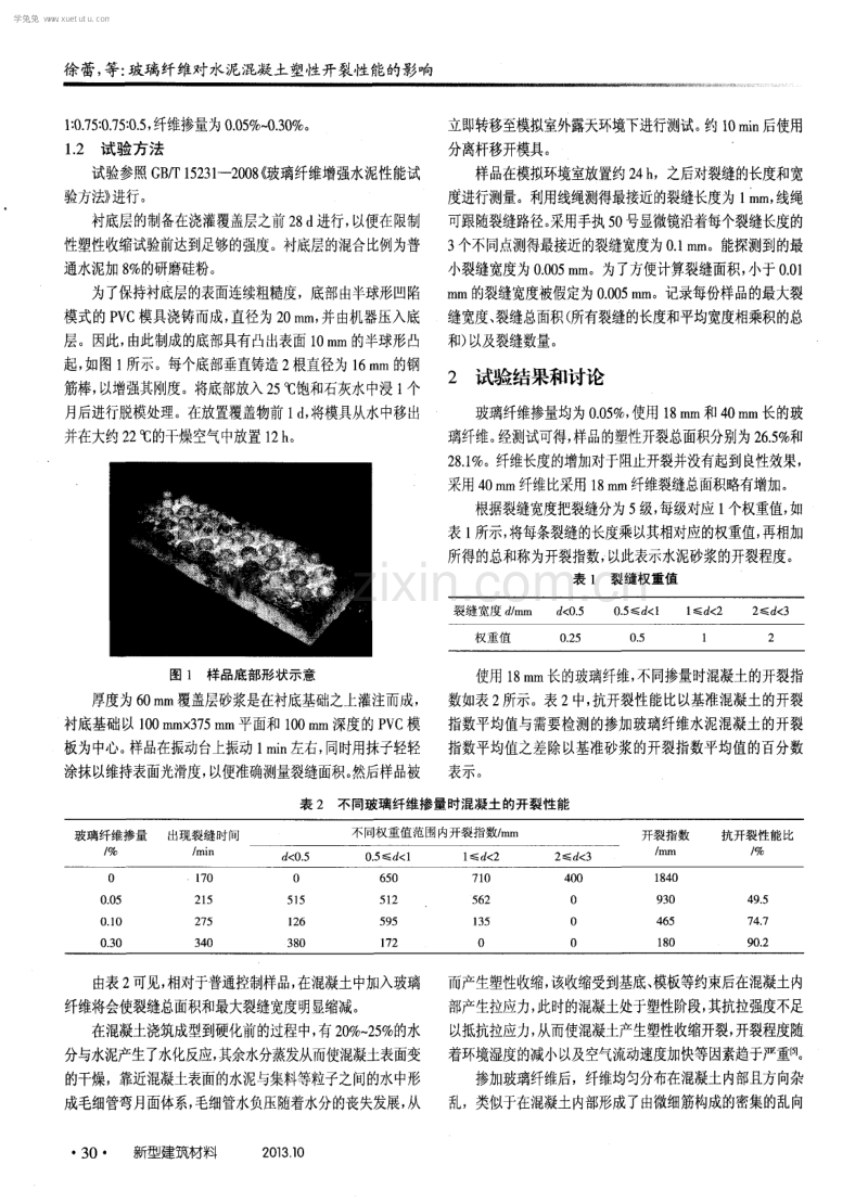 玻璃纤维对水泥混凝土塑性开裂性能的影响.pdf_第2页