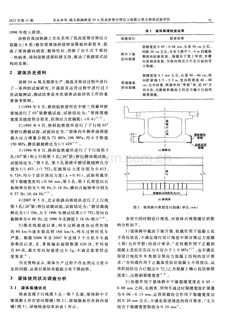 既有铁路跨度24m低高度部分预应力混凝土简支箱梁试验评估.pdf_第2页