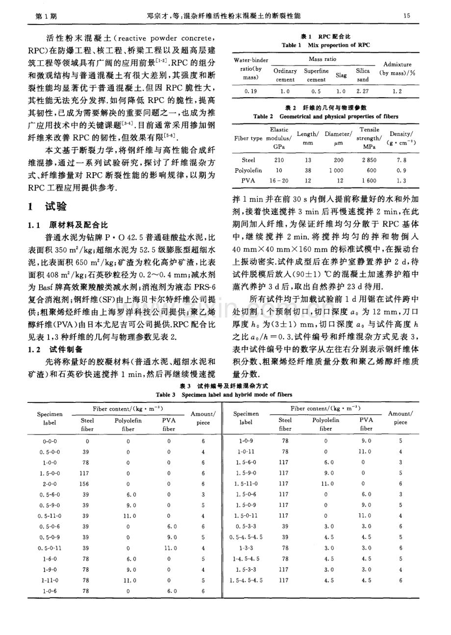 混杂纤维活性粉末混凝土的断裂性能.pdf_第2页