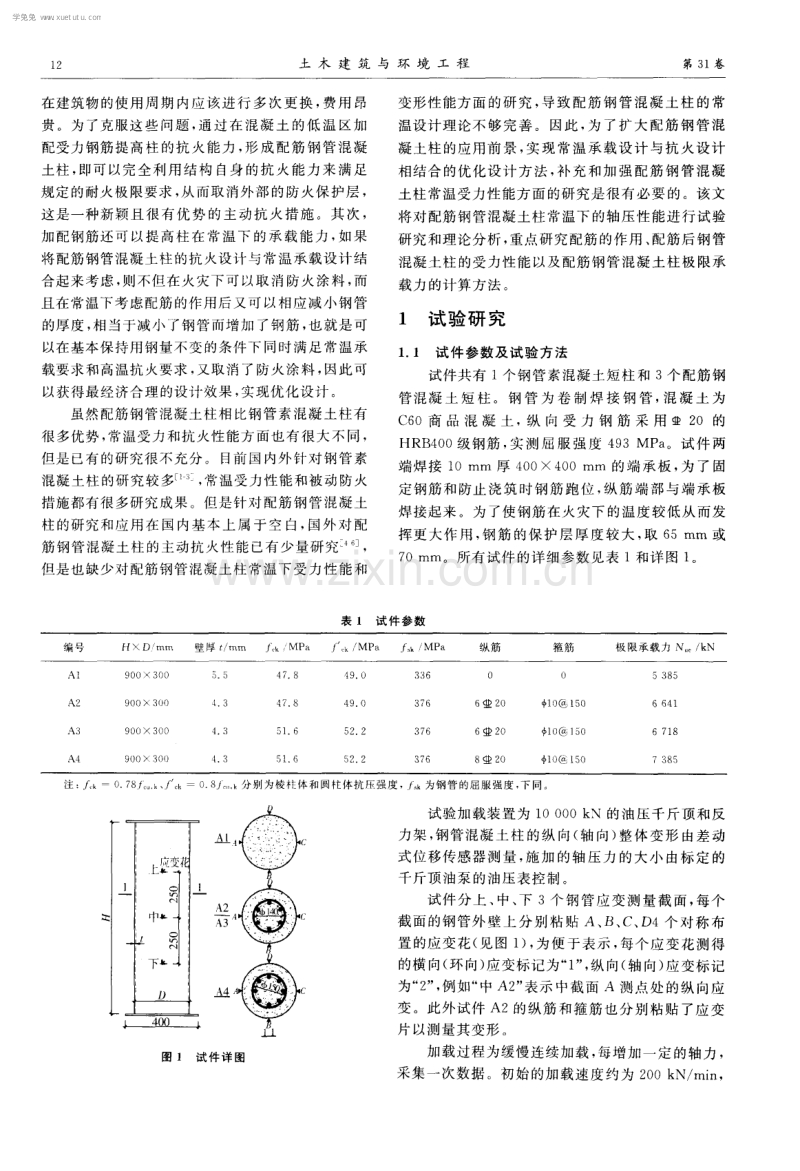 配筋钢管混凝土柱抗压性能.pdf_第2页