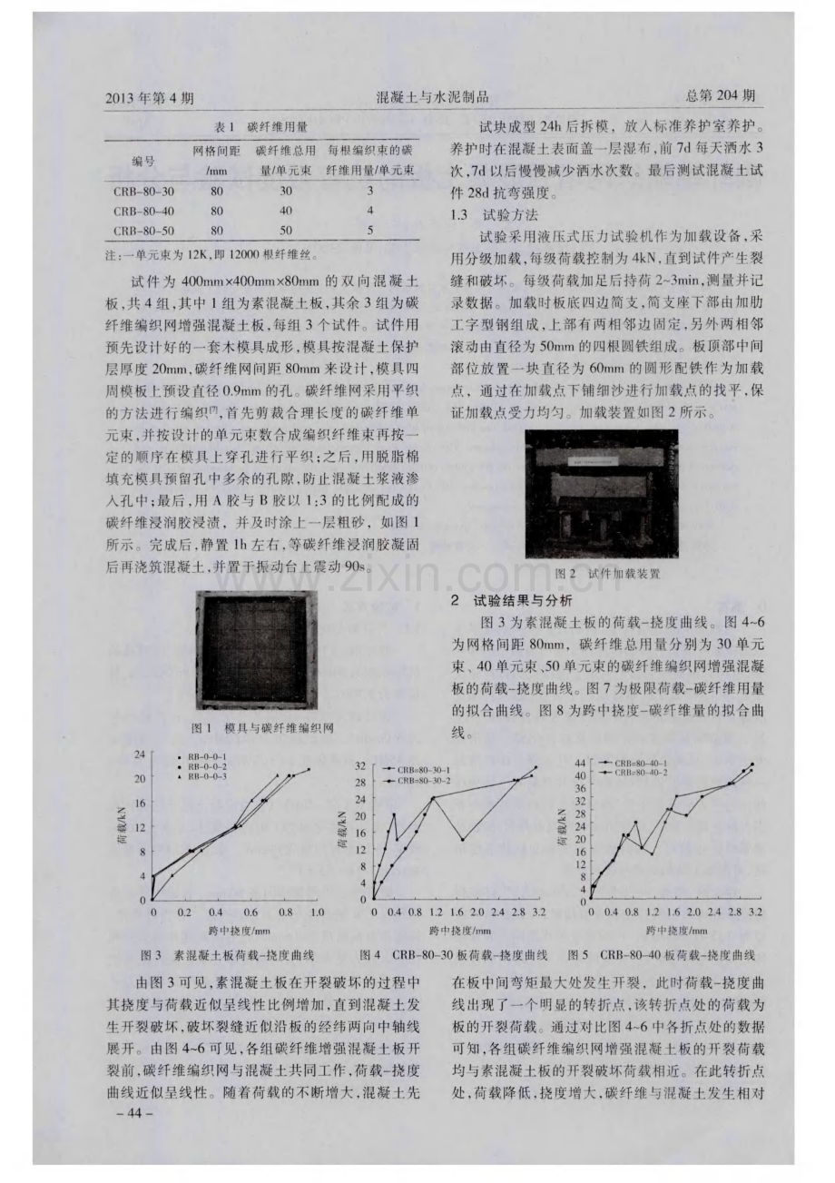 碳纤维编织网增强混凝土板的抗弯强度试验与分析.pdf_第2页