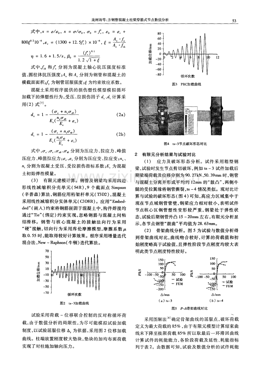 方钢管混凝土柱梁穿筋式节点数值分析.pdf_第2页