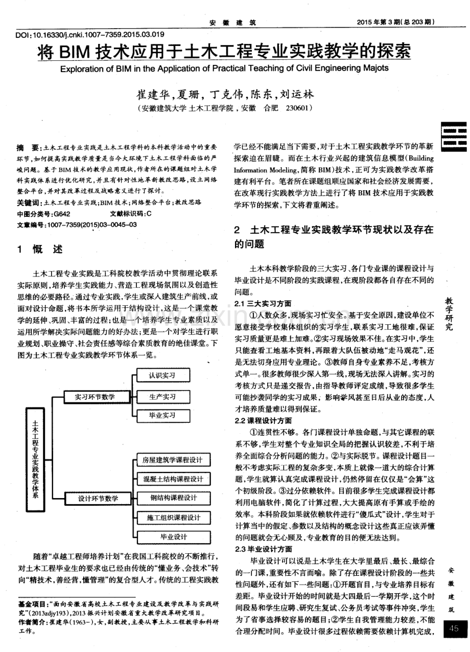 将BIM技术应用于土木工程专业实践教学的探索.pdf_第1页