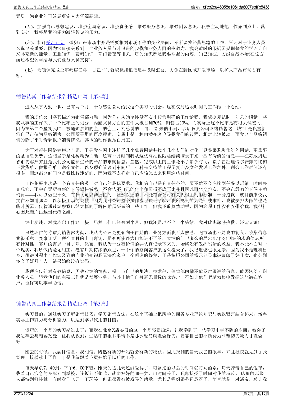 销售认真工作总结报告15篇.pdf_第2页