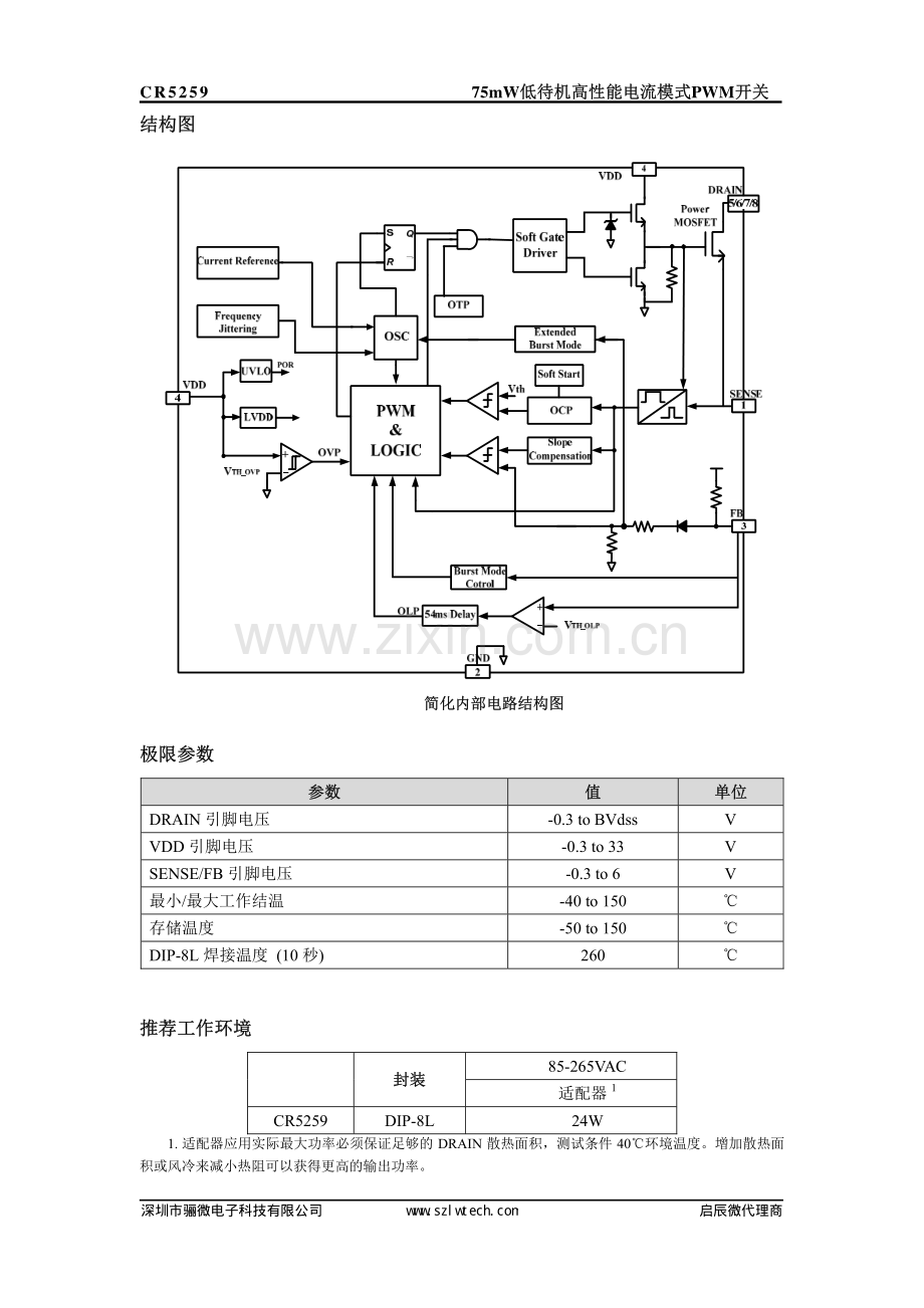 CR5259_24V1A电源适配器、充电器方案.pdf_第2页