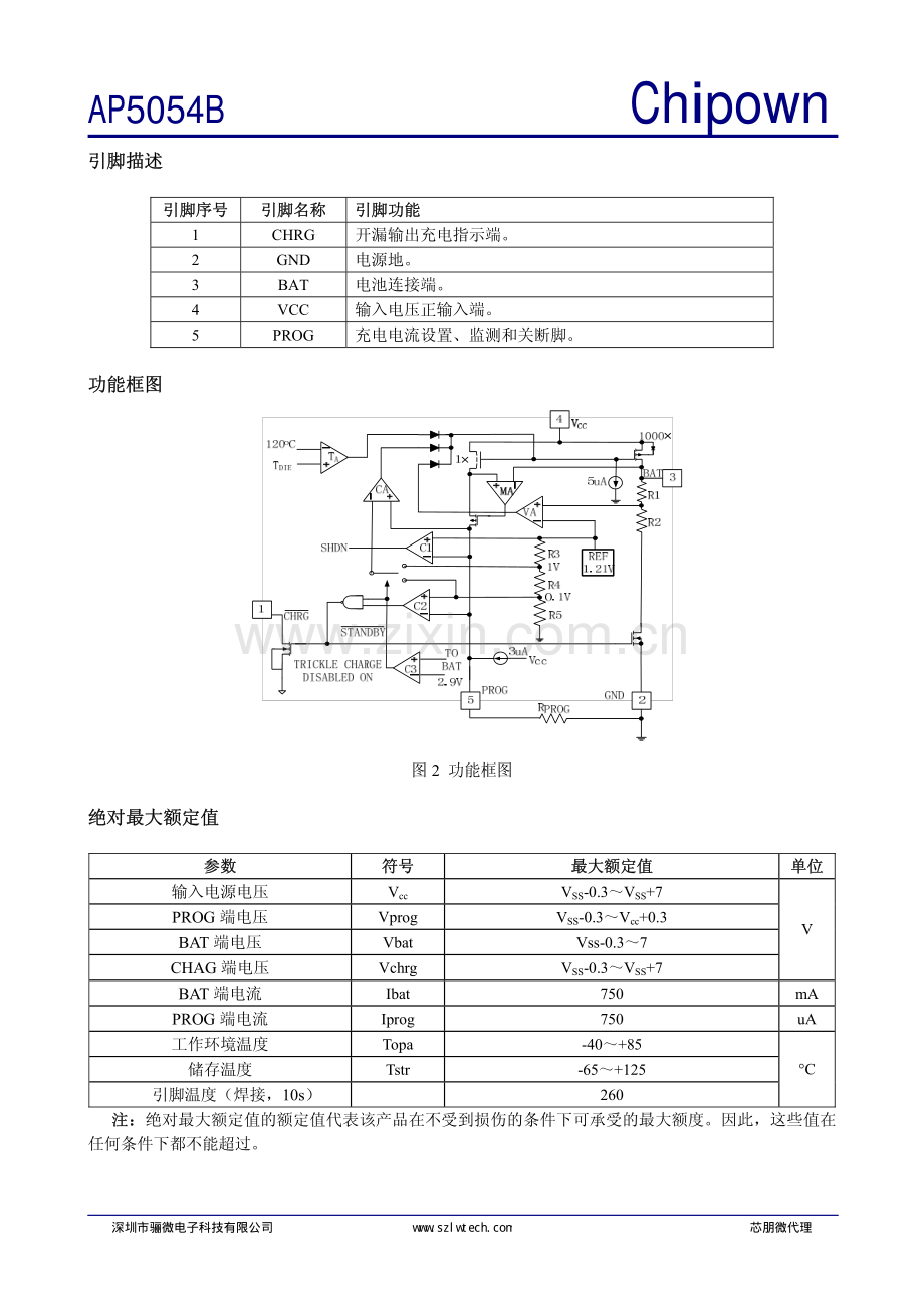 AP5054HTCER 4.2V线性电源管理芯片-AP5054H规格书_骊微电子.pdf_第2页