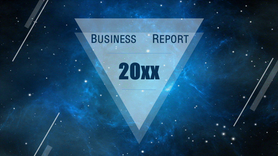 20xx蓝色星空商务通用工作总结汇报PPT模板.pptx_第1页