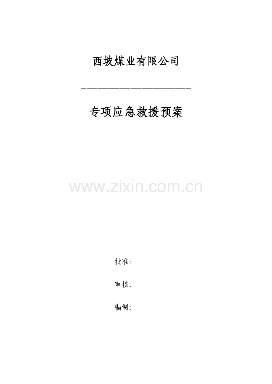 煤矿专项应急救援预案.docx_第1页