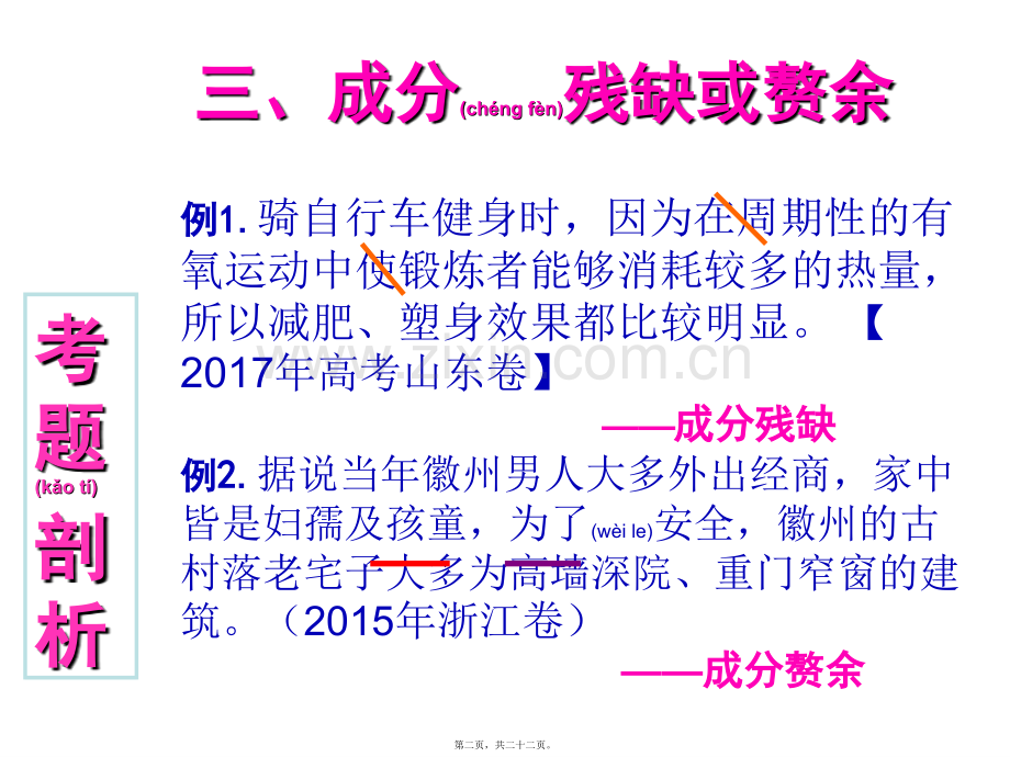 病句-残缺与赘余--2018.10.7.ppt_第2页