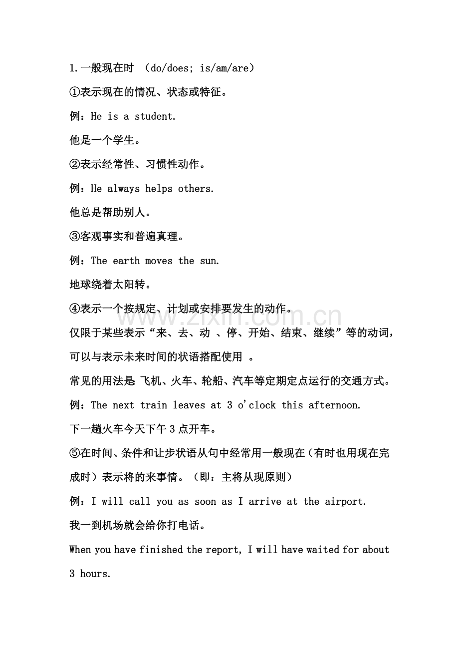 初中复习资料：英语16种时态简述.docx_第1页