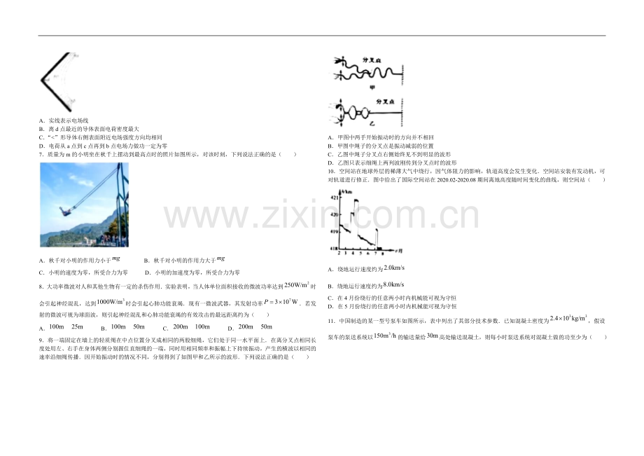2021年浙江省高考物理【6月】（含解析版）.doc_第2页