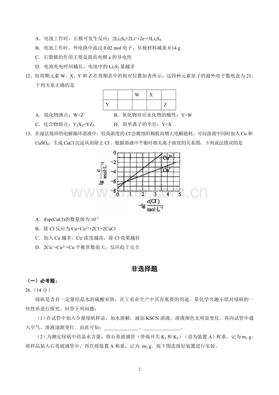 2017年高考新课标全国3卷理综化学及答案.doc_第2页
