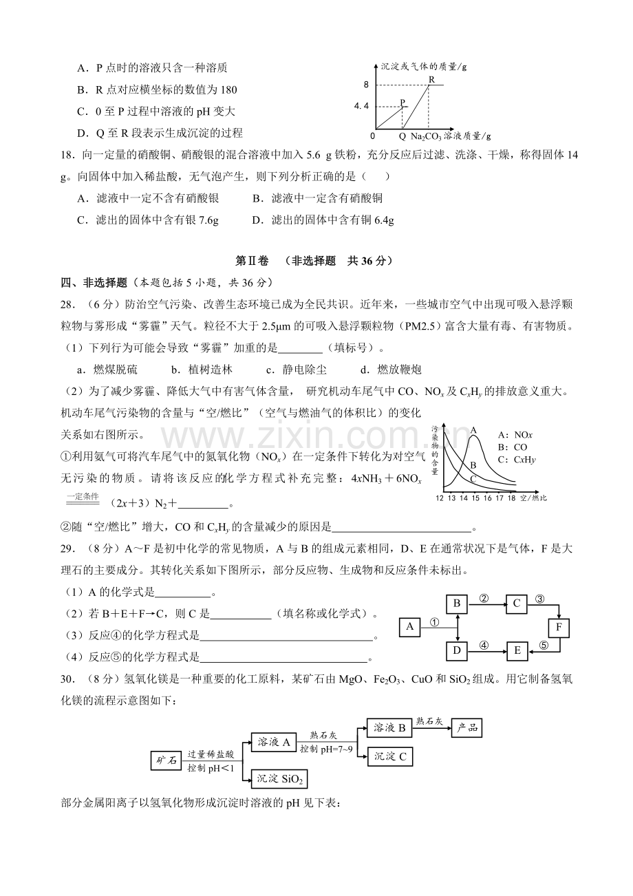 2018年四川省德阳市中考理综（化学部分）试题（word版含答案）.doc_第2页