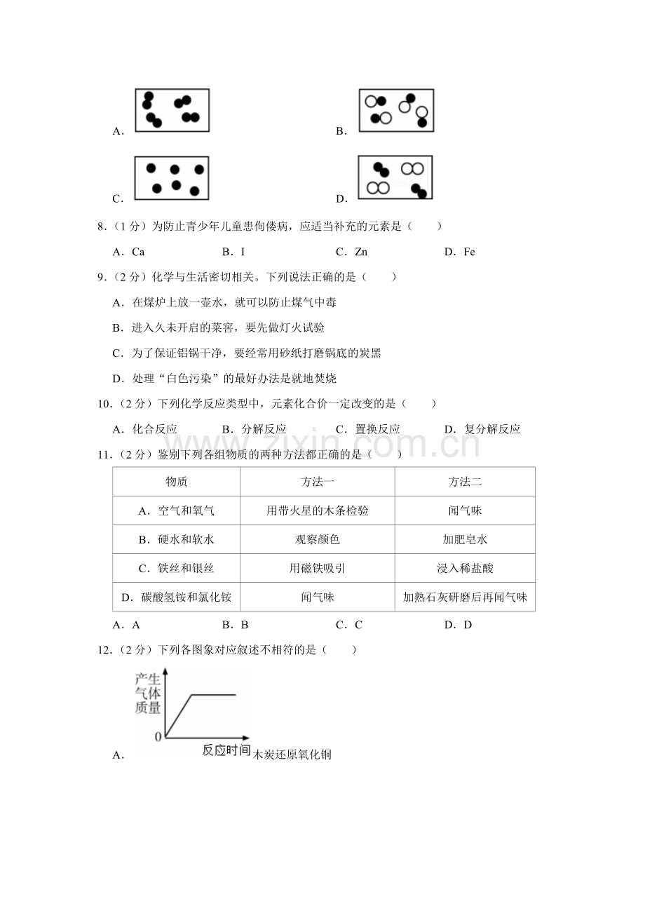 2016年辽宁省朝阳市中考化学试题（空白卷）.docx_第2页
