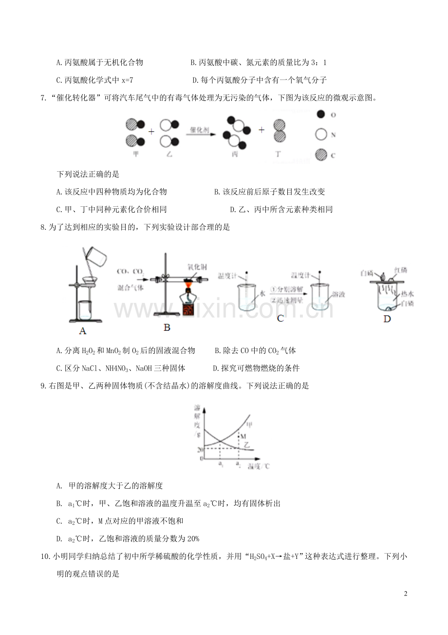 广东省深圳市2017年中考化学真题试题（含答案）.DOC_第2页