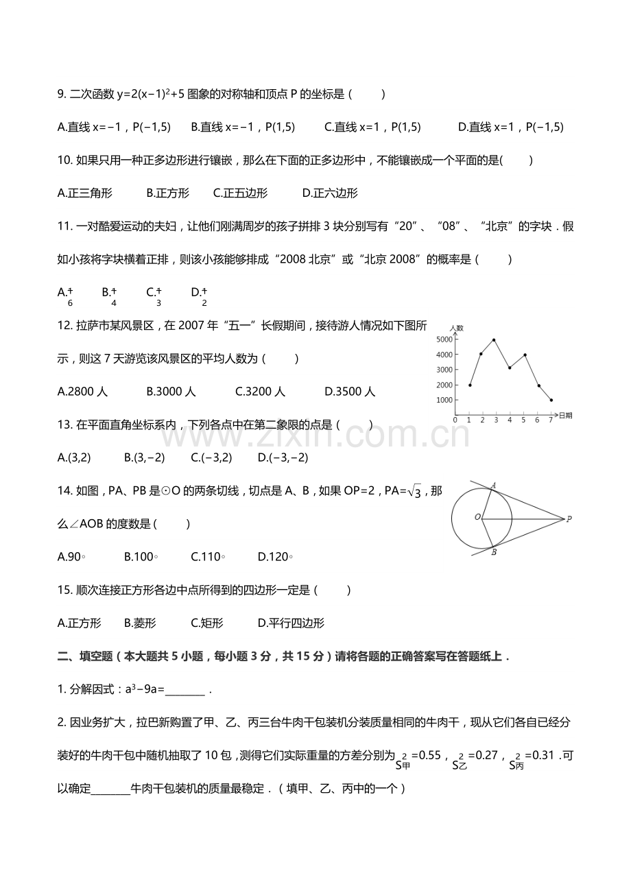 2008年西藏中考数学真题.docx_第2页