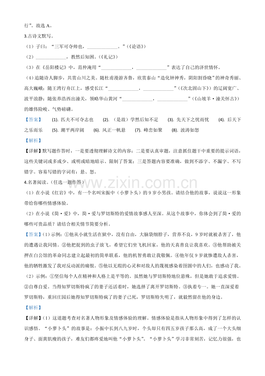 河南省2020年中考语文试题（解析版）.doc_第2页
