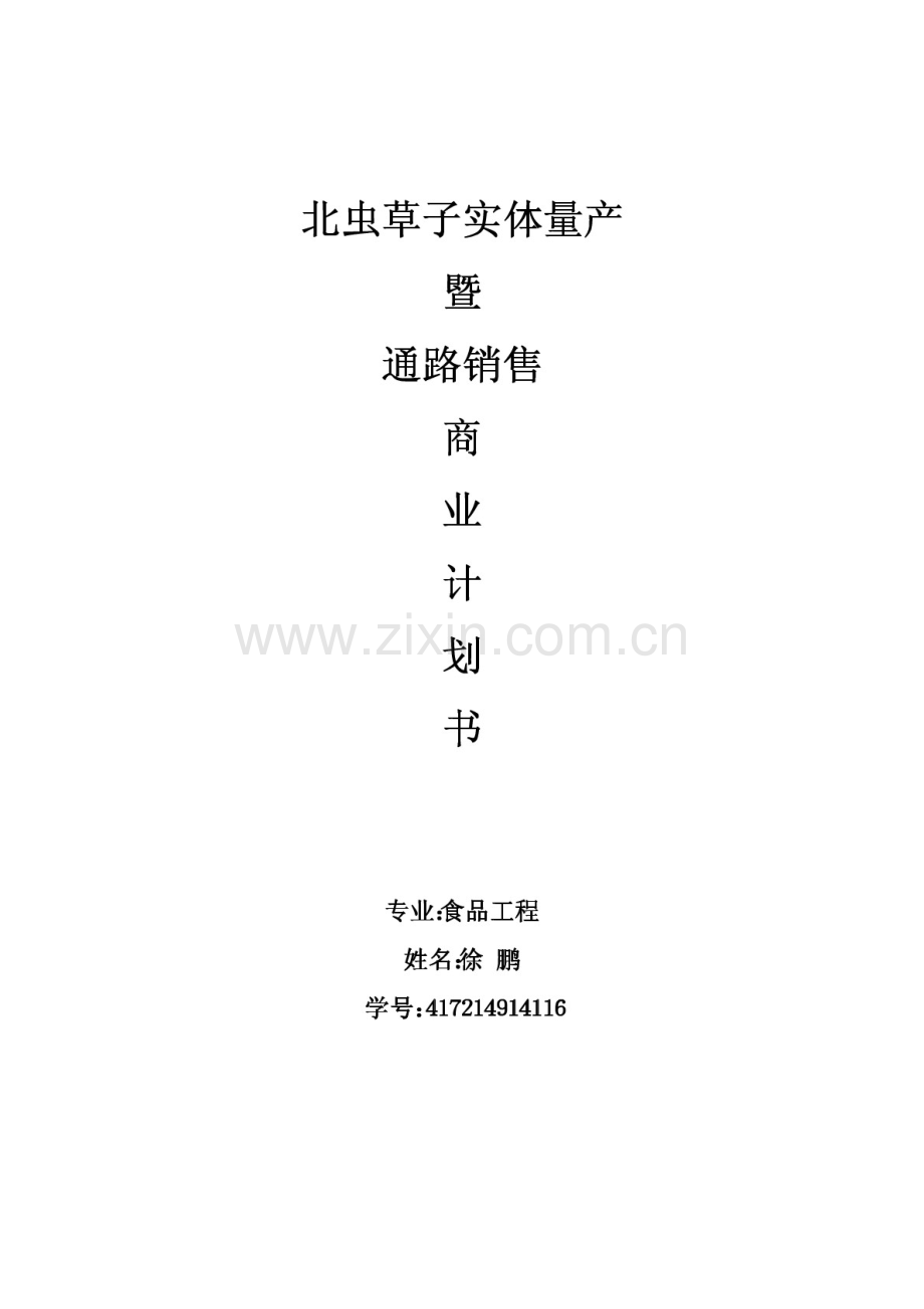 商业计划书书范文..pdf_第1页