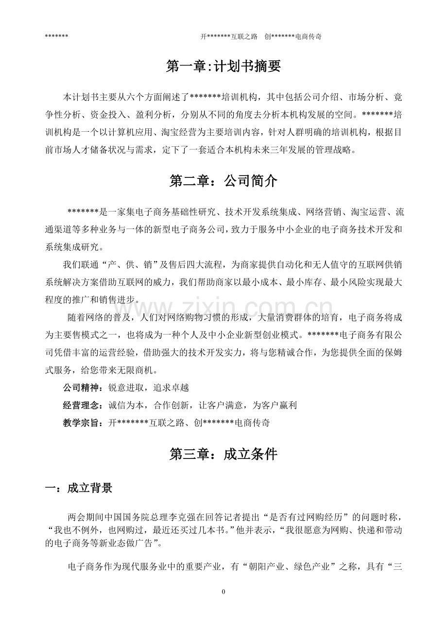 电子商务公司项目创业计划书 .doc_第2页