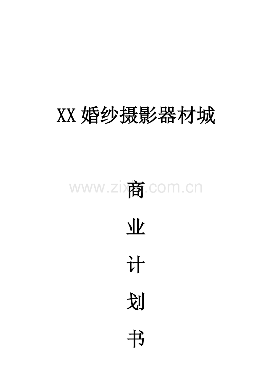 XX婚纱摄影器材城 .doc_第1页