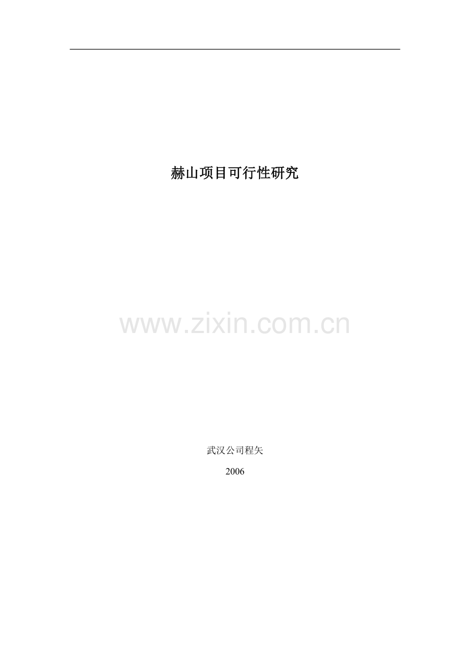 赫山项目可行性研究报告.doc_第1页
