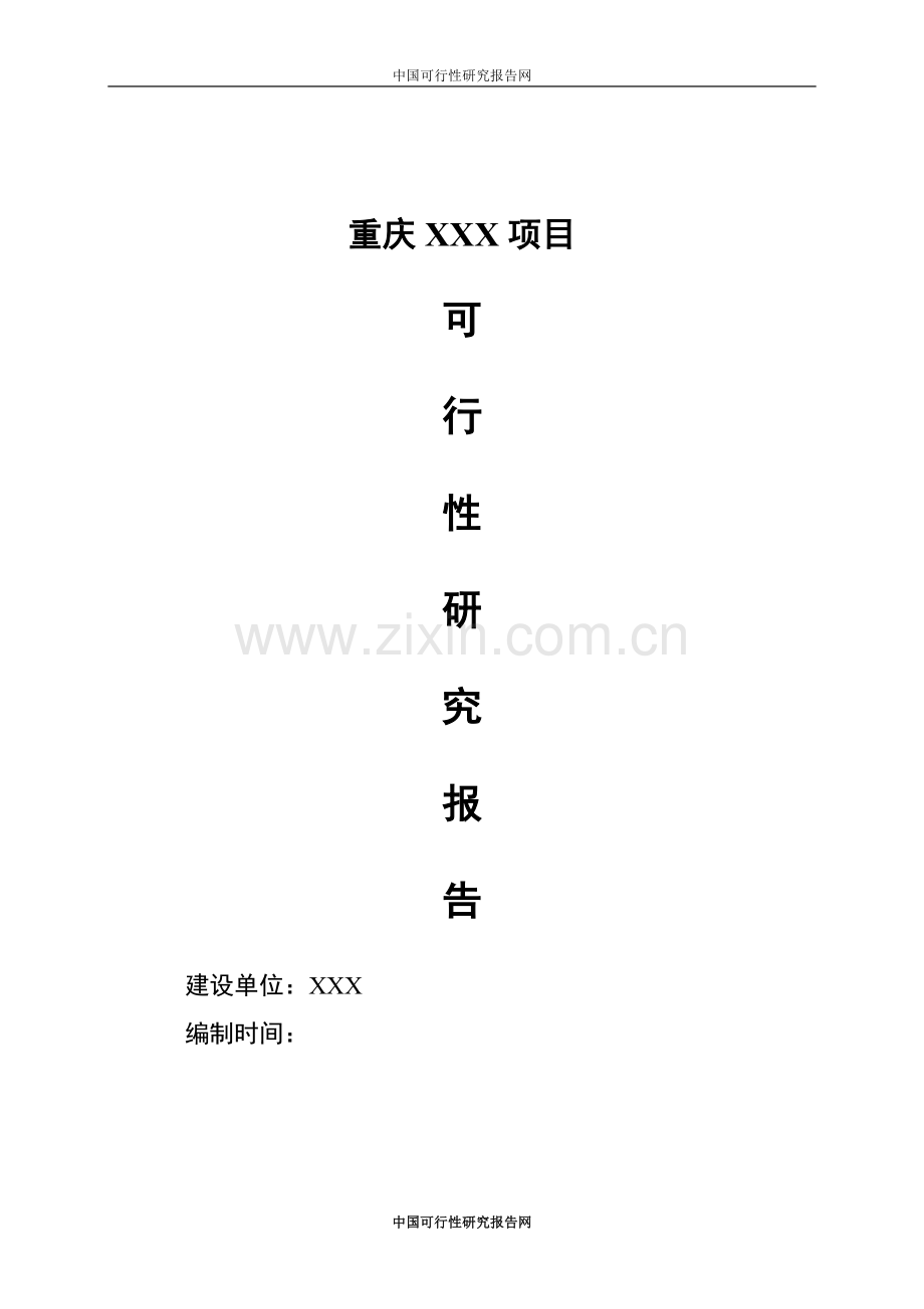 重庆XXX可研报告.doc_第1页