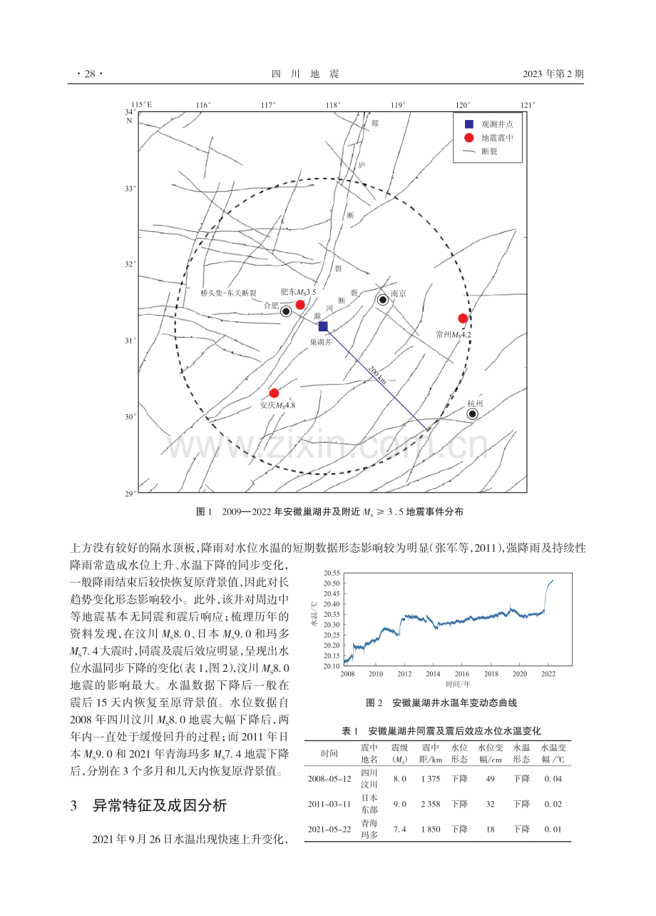 2021年9月安徽巢湖井水温异常分析.pdf_第2页