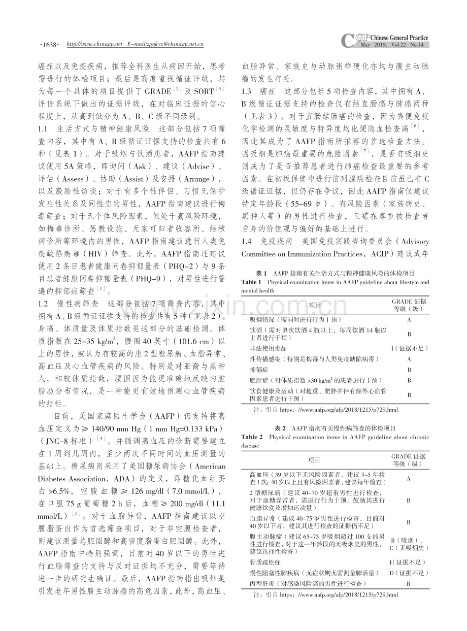 【医脉通】2018年美国家庭医生学会《初级保健成年男性健康体检指南》解读.pdf_第2页