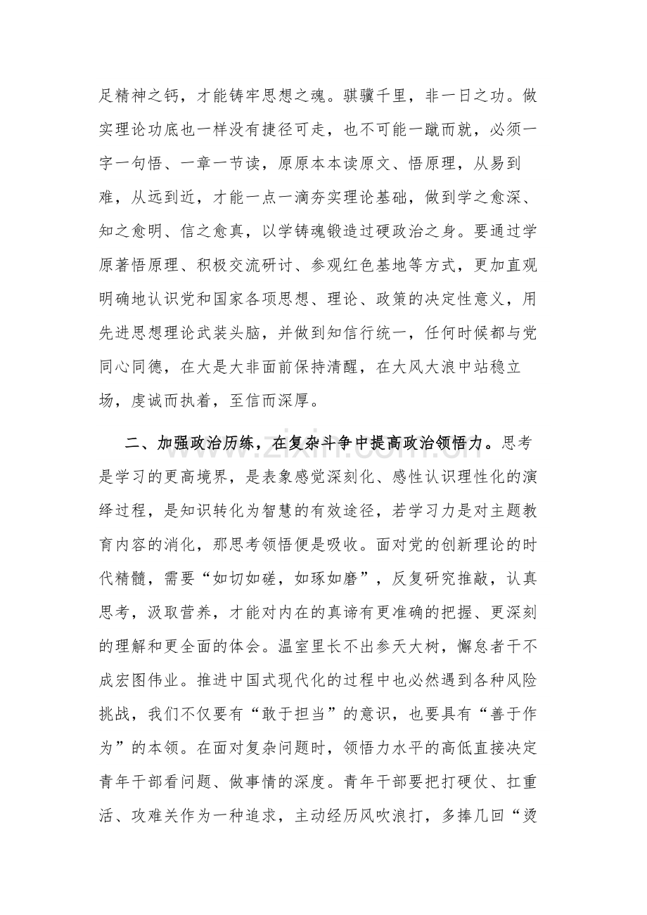 讨交流发言：新时代党员干部要在主题教育中提升“政治三力”.docx_第2页