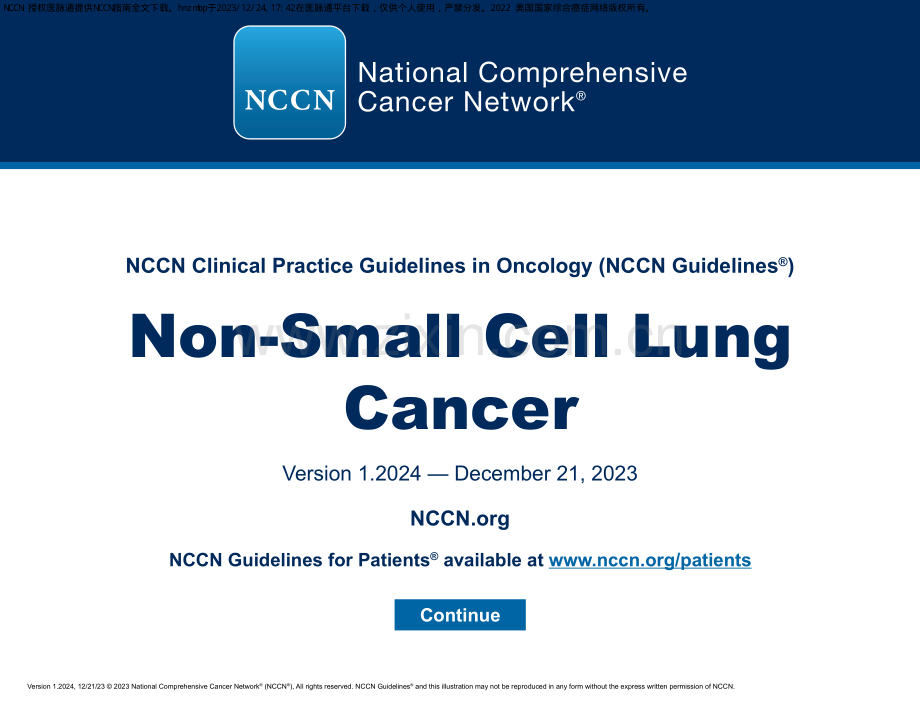 （2024.V1）NCCN临床实践指南：非小细胞肺癌.pdf_第1页