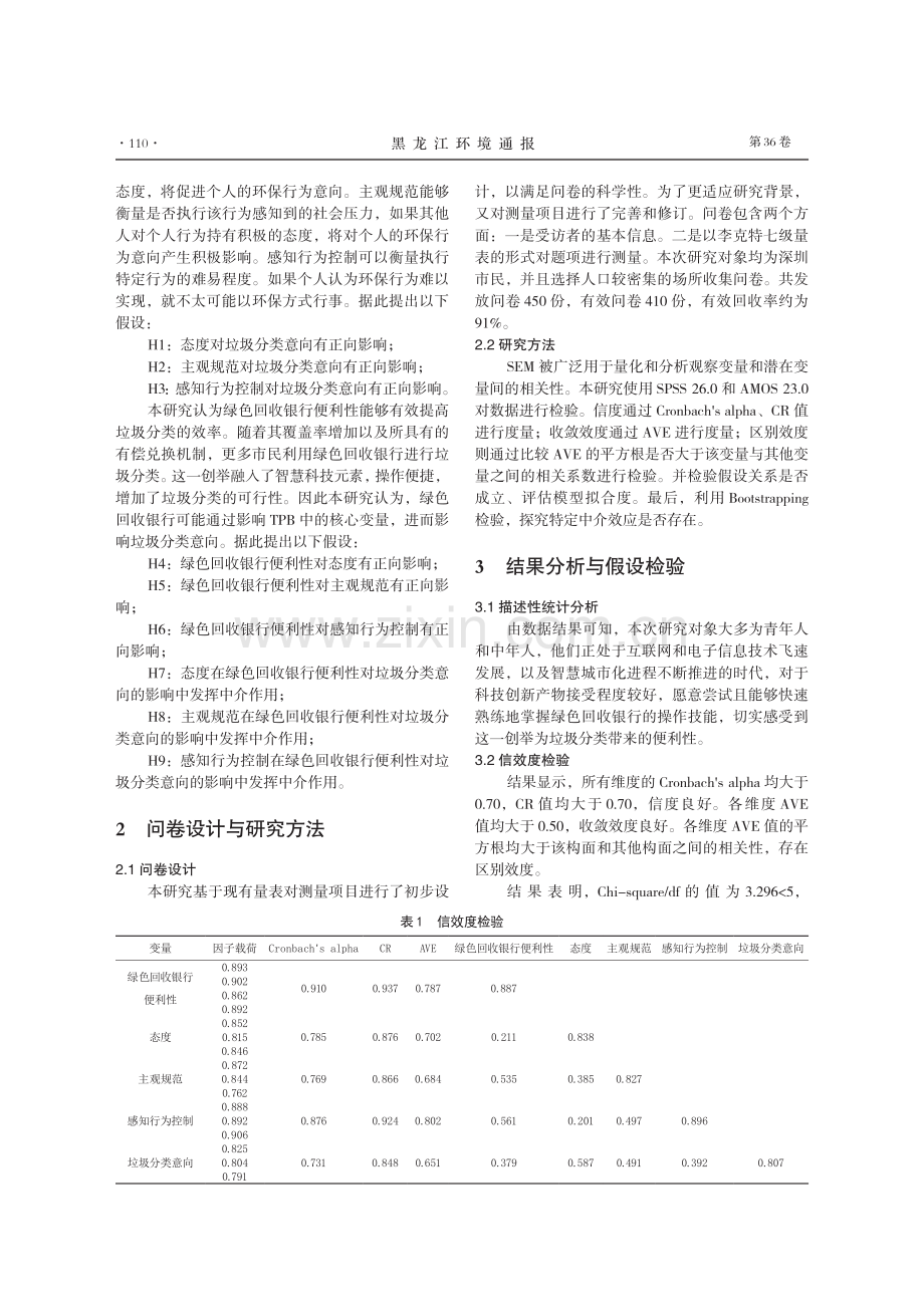 绿色回收银行便利性对深圳市民垃圾分类意向影响研究.pdf_第2页