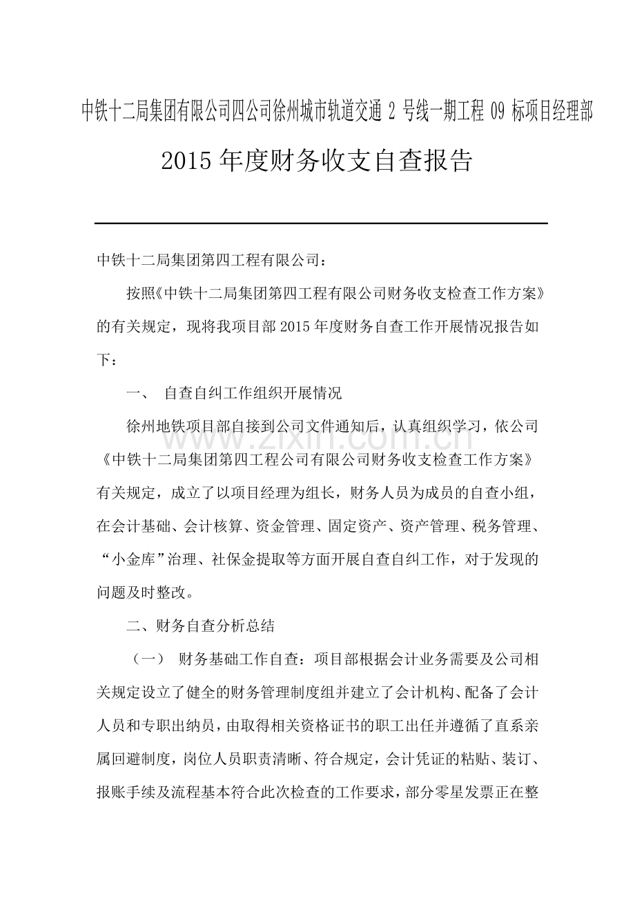 财务收支自查报告.doc_第1页