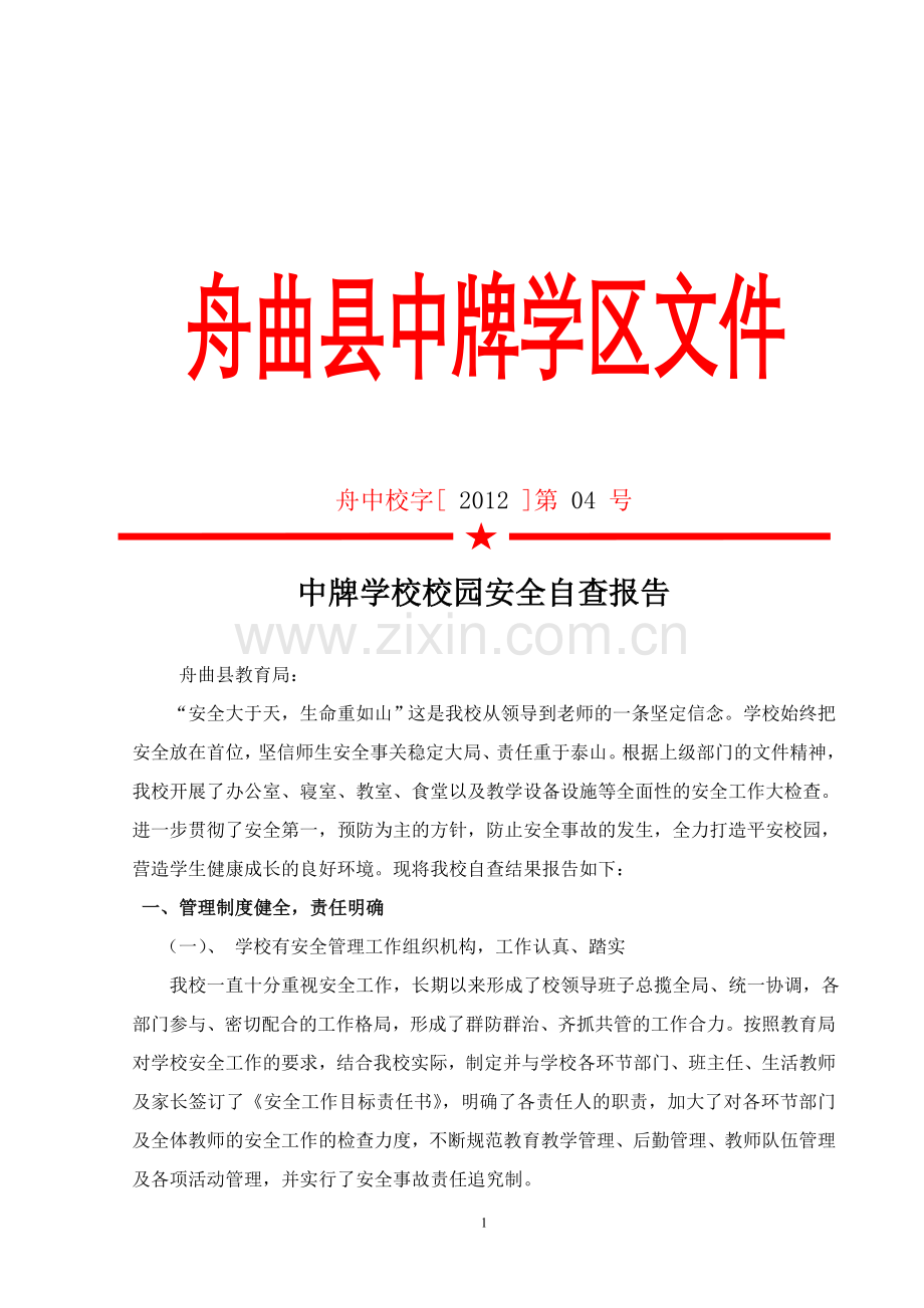 安全自查报告doc.doc_第1页