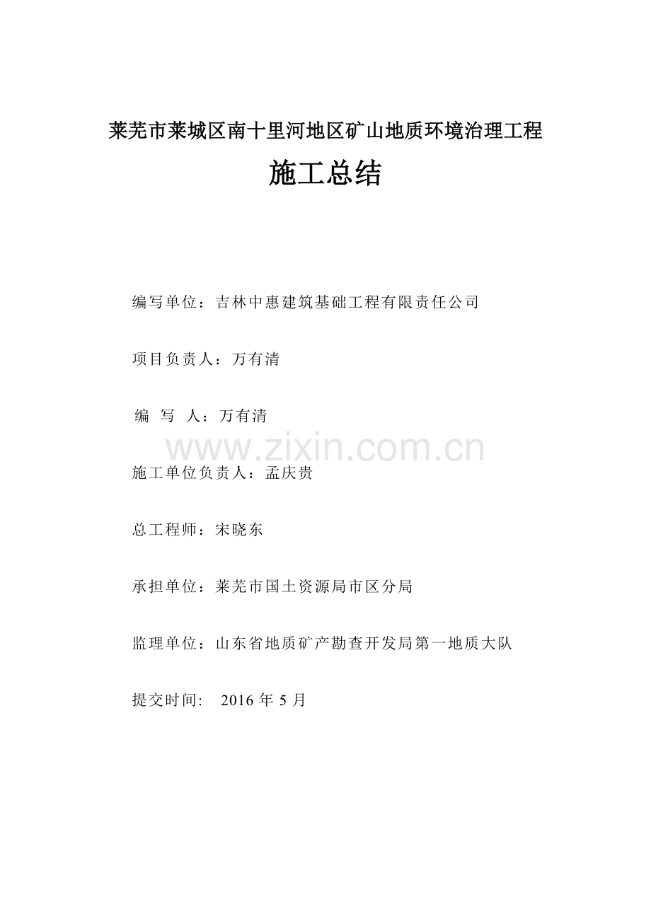 地质环境治理项目竣工报告.doc_第2页